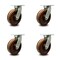 Service Caster 8 Inch Heavy Duty High Temp Phenolic Swivel Caster Set with 2 Swivel Locks SCC SCC-KP92S830-PHRHT-BSL-2-S-2 - alternate 1